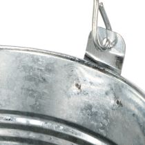 Article Eimer 12 cm - Lot de 8 petits seaux en zinc avec anse bois