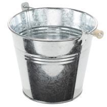 Article Seau Ø14 cm H12 cm, lot de 6. Zinc brillant.