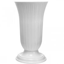 Article Vase décoratif en plastique blanc Ø28cm H48cm
