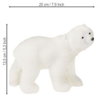 Article Figurines décoratives ours polaire debout et assis blanc 16/20 cm 3 pièces