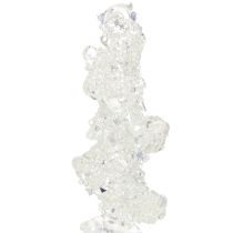 Article Décoration d&#39;arbre à glaçons avec décoration d&#39;hiver pailletée 17,5 cm 4 pièces