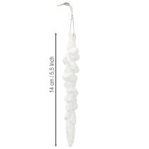 Article Décoration de glaçons pour sapin de Noël recouvert de neige 14 cm 4 pièces