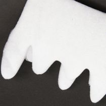 Article Guirlande de glaçons polaire neige avec bordure pailletée 13×180cm 6pcs