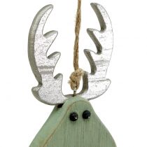Article Tête d&#39;élan menthe à suspendre 14,5cm x 7,2cm 4 pcs