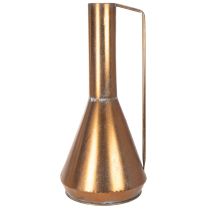 Article Vase de sol en métal style vintage oriental couleur cuivre H58cm Ø27cm