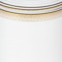 Article Ruban décoratif moiré blanc 125 mm avec bord doré