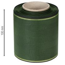 Article Ruban élégant vert moiré à bordure dorée, 100 mm x 25 m, pour la décoration florale funéraire.