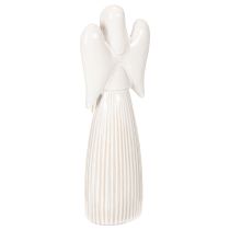 Article Figurine Ange avec Cœur en Céramique Crème 23 cm