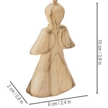 Article Figurines d'anges en bois à suspendre pour sapin de Noël, 10 cm, lot de 12