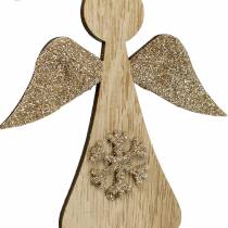 Article Cintre déco ange en bois pailleté 10cm 12pcs