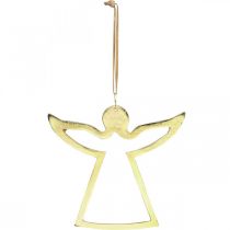 Article Pendentifs en métal, anges décoratifs, décoration avent dorée 15×16,5cm