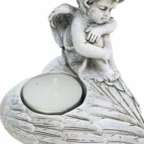 Décoration de tombe photophore ange 10cm 2pcs
