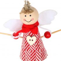 Article Ange comme figurine décorative 15cm rouge, blanc 4 pièces
