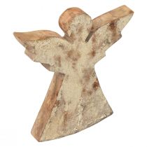 Article Décoration d&#39;ange de Noël en bois de manguier de Noël 20×18×2,5cm