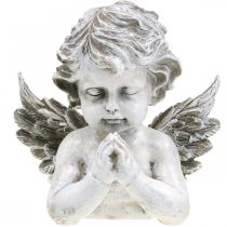 Ange priant, fleuriste funéraire, buste d&#39;ange, décoration de tombe H19cm L19.5cm