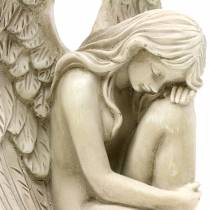 Décoration de tombe ange déco 16,5cm × 12cm H19cm