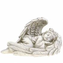 Déco ange endormi 18cm x 8cm x 10cm