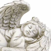 Déco ange endormi 18cm x 8cm x 10cm