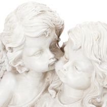 Article Statue décorative duo d’anges enfants avec cœur – 24 cm