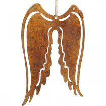 Ailes d&#39;ange métal déco cintre patine décoration 19,5cm 3pcs