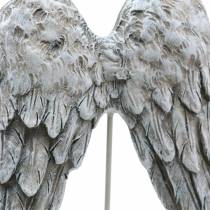 Article Ailes d'ange sur pique Décoration funéraire 10cm 3 pcs