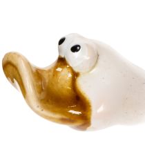 Article Set de 2 figurines décoratives canards en céramique blanche 13 cm