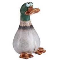 Article Canards déco céramique Marron Vert Canard assis 17,5cm 2pcs