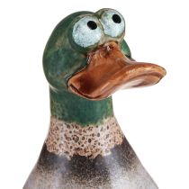 Article Figurines Décoratives en Céramique - Canards Assis, 17,5 cm, Couleurs Naturelles