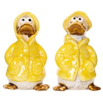 Article Figurines de canards en imperméable Céramique, idéales pour décorer balcon et jardin 11cm Lot de 4