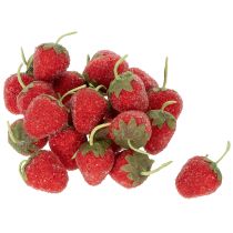 Article Décoration fraises artificielles rouges 4 cm - Lot de 24