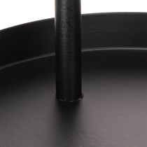 Article Étagère en métal ronde 58 cm noire deux niveaux