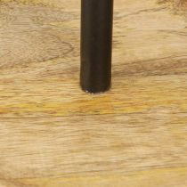 Article Etagère à un étage en métal et bois naturel noir 24cm