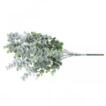 Article Branche artificielle d'eucalyptus enneigée déco branche eucalyptus Noël 48cm
