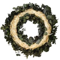 Article Couronne Décorative en Eucalyptus Stabilisé Ø35cm