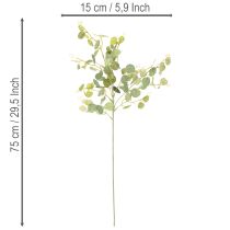 Article Branche de faux eucalyptus avec feuilles rondes 75 cm lot de 4