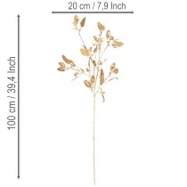 Article Branche Eucalyptus Artificielle Dorée pour Décoration Vase 100cm