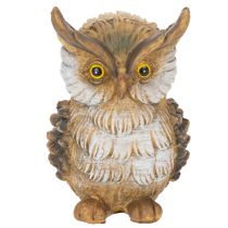 Article Figurine décorative petite chouette assise en polyresine 11 cm