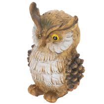 Article Figurine décorative petite chouette assise en polyresine 11 cm