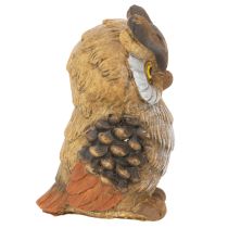 Article Figurine décorative petite chouette assise en polyresine 11 cm