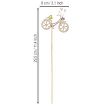 Article Piquets en bois à motif de vélo pour une ambiance printanière et romantique dans le salon, 8 cm, lot de 12