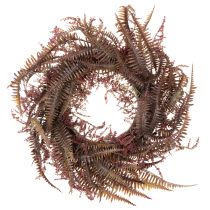 Article Couronne décorative artificielle en branches de fougère 35 cm