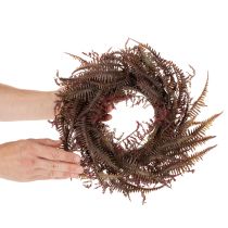 Article Couronne décorative artificielle en branches de fougère 35 cm