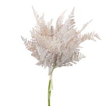 Bouquet de Fleurs Artificielles Fougère Artificielle Blanc 72cm Marron 3pcs