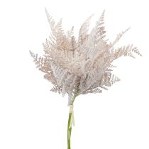 Article Bouquet de Fleurs Artificielles Fougère Artificielle Blanc 72cm Marron 3 pcs