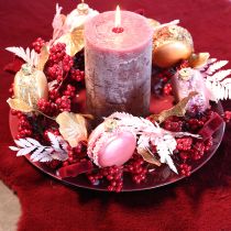 Article Fougère séchée décorative pour vase 42 cm rose 10 pièces