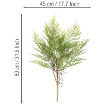 Article Branche de fougère artificielle 80 cm en plastique vert pour décor intérieur