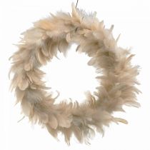 Couronne de plumes déco rose Ø25cm Couronne de plumes