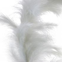 Article Couronne décorative en plumes blanches Ø25 cm - Lot de 2