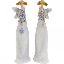 Blossom fées, décoration printanière, fleur elfes violet H19/19.5cm lot de 2