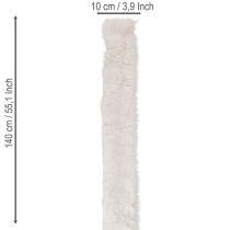 Article Bande en fourrure synthétique blanche 10 mm x 1,4 m lot de 3